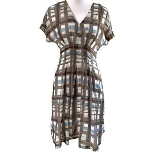 Banana Republic Abstract Pleated Dress